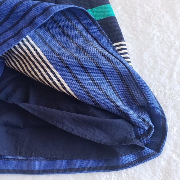 LOFT Sleeveless Fit & Flare Lined Stripe Multicolor DressSZ 00 - Picture 11 of 16